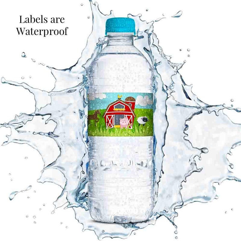 Amanda Creation Barnyard Bash Birthday Waterproof Water Bottle Sticker Wrappers, 20 1.75" x 8.5" Wrap Around Labels by AmandaCreation - Image 3